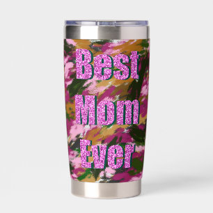 Waterflessen Beste moeder ooit met Camo-ontwerp Geïsoleerde Drinkbeker