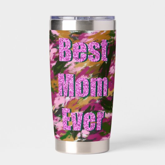 Waterflessen Beste moeder ooit met Camo-ontwerp Geïsoleerde Drinkbeker (Achterkant)