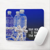 Waterflessen en meetlint muismat (Met muis)