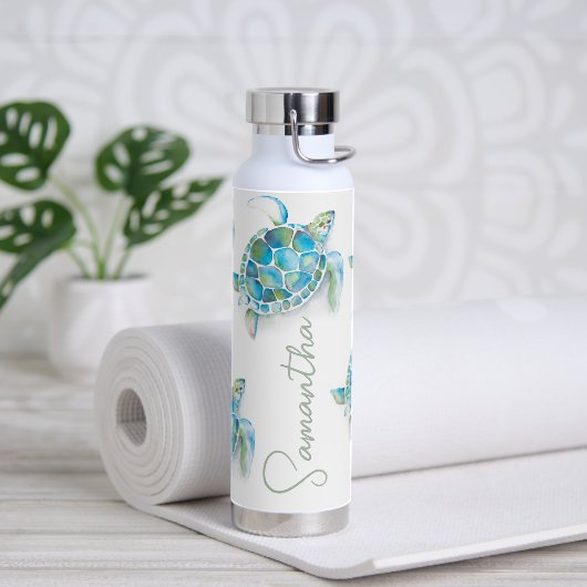 Waterflessen met zeeschildpadthema voor hergebruik waterfles (Yoga)