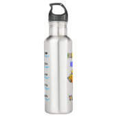 Waterflestracker-koe Drink uw waterlever Waterfles (Achterkant)