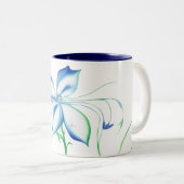 Waterflower II Tweekleurige Koffiemok (Voorkant rechts)