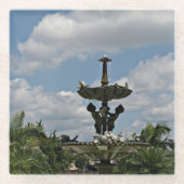 Waterfontein in het park glazen onderzetter (Voorkant)