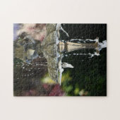 Waterfontein in het park legpuzzel (Horizontaal)