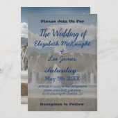 Waterfonteinbruiloft Kaart (Voorkant / Achterkant)