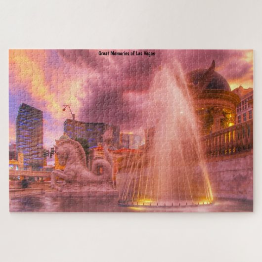 Waterfonteinen in Las Vegas legpuzzel (Horizontaal)