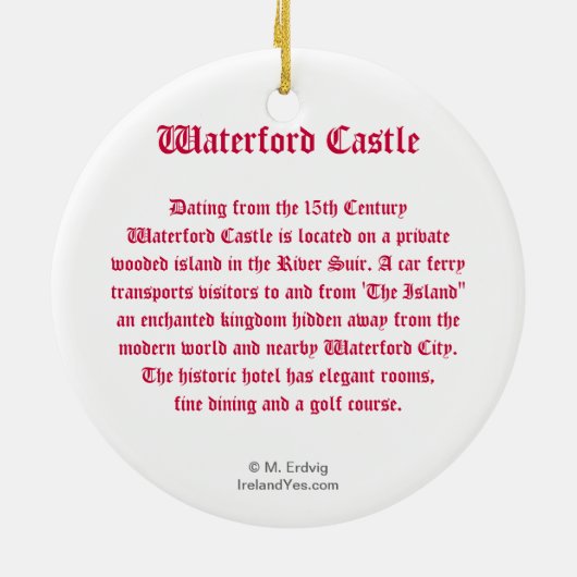 Waterford Castle Ornament (Achterkant)