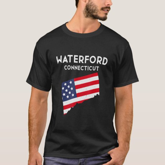 Waterford Connecticut USA Travel Con T-shirt (Voorkant)