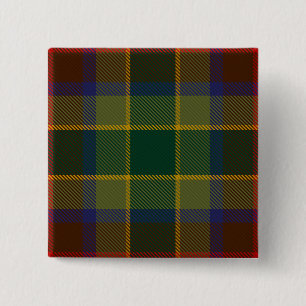 Waterford County Irish Tartan Vierkante Button 5,1 Cm