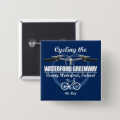 Waterford Greenway (H2) Vierkante Button 5,1 Cm (Voorkant /achterkant)