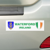 Waterford Ireland Crest en Irish Flag Bumpersticker (Op auto)