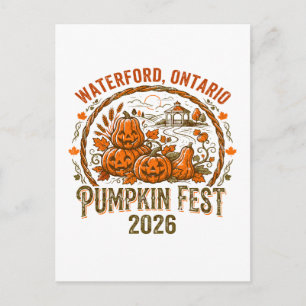 Waterford Ontario Pumpkin Fest Jaar 2026 Briefkaart