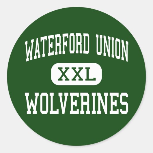 Waterford Union - Wolverines - High - Waterford Ronde Sticker (Voorkant)