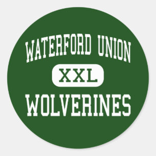 Waterford Union - Wolverines - High - Waterford Ronde Sticker