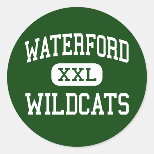 Waterford - Wildcats - Hoog - Waterford Ohio Ronde Sticker (Voorkant)