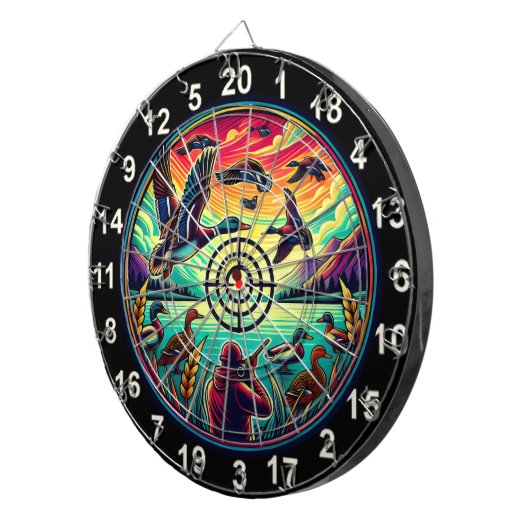 Waterfowl Flight Target Design Dartbord (Voorkant Rechts)