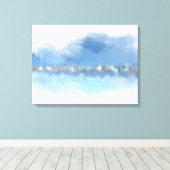 "Waterfront" 24 x 18 abstracte moderne kunst Canvas Afdruk (Insitu (Houten vloer))