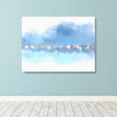 "Waterfront" 24 x 18 abstracte moderne kunst Canvas Afdruk (Insitu (Houten vloer))