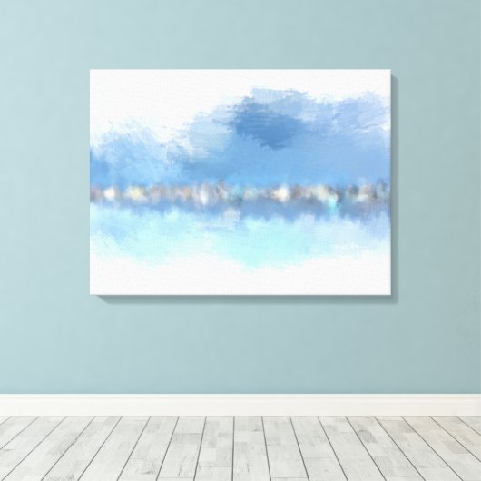 "Waterfront" 24 x 18 abstracte moderne kunst Canvas Afdruk (Insitu (Houten vloer))