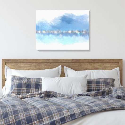 "Waterfront" 24 x 18 abstracte moderne kunst Canvas Afdruk (Insitu (Slaapkamer))
