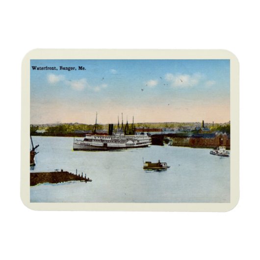 Waterfront, Bangor, Maine Style Magneet (Horizontaal)