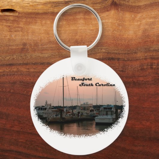 Waterfront, Beaufort, SC Sleutelhanger (Voorkant)