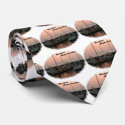 Waterfront, Beaufort, SC Stropdas (Opgerold)