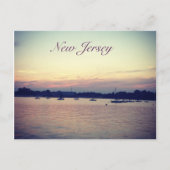 Waterfront bij zonsondergang briefkaart (Voorkant)