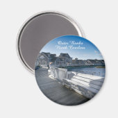 Waterfront Boardwalk Magnet - Buitenbanken, NC (Voorkant / Achterkant)