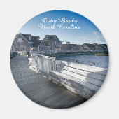 Waterfront Boardwalk Magnet - Buitenbanken, NC (Voorkant)