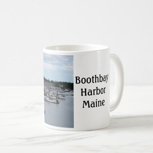 "Waterfront" Boothbay Harbor Maine Mok (Voorkant rechts)