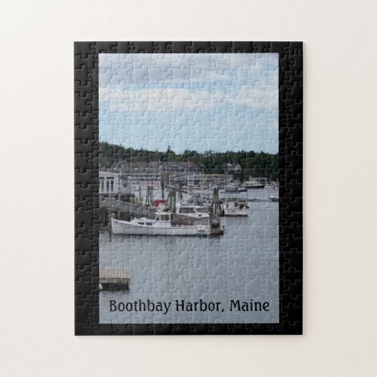 "Waterfront" Boothbay Harbour 11x14 Puzzle w/Box Legpuzzel (Verticaal)