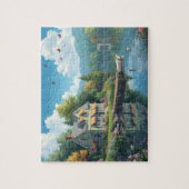 Waterfront Cottage Meerhuis Eenden Zomer Legpuzzel (Verticaal)