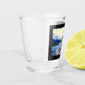 Waterfront Cottage Schilderachtig Noorwegen Shot Glas (Links)