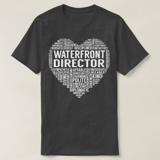Waterfront directeur Hart T-shirt (Design voorkant)