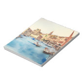 Waterfront en boten in de haven, Italiaans Notitieblok (Linkerzijde)