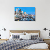 Waterfront en Downtown Canvas Afdruk (Insitu (Slaapkamer))