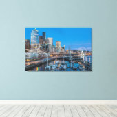 Waterfront en Downtown Canvas Afdruk (Insitu (Houten vloer))