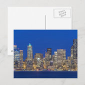 Waterfront en Downtown Skyline in Twilight Briefkaart (Voorkant / Achterkant)