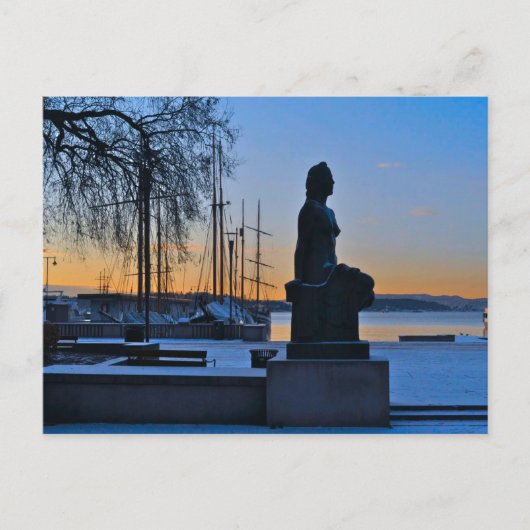 Waterfront en marina briefkaart (Voorkant)