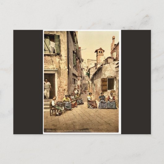 Waterfront, Garda, meer van Italië, klassieke Phot Briefkaart (Voorkant)