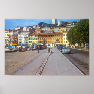 Waterfront in Cannes Frankrijk 1959 Poster