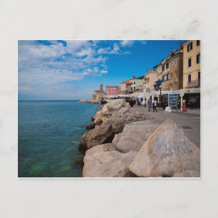 Waterfront in Piran, Slovenië Briefkaart