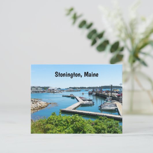Waterfront in Stonington, Maine Briefkaart (Staand voorkant)