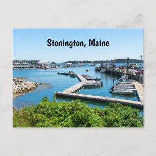 Waterfront in Stonington, Maine Briefkaart