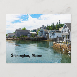 Waterfront in Stonington, Maine Briefkaart