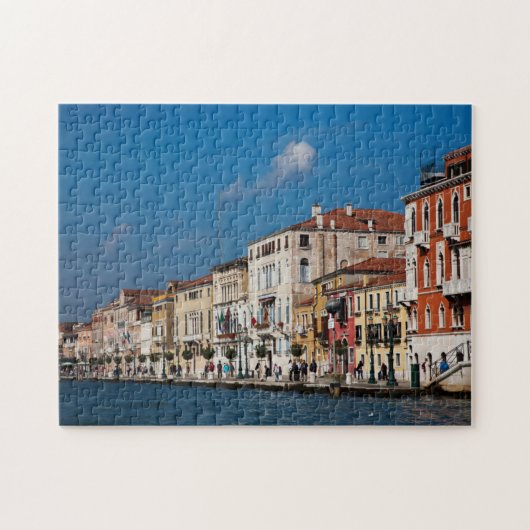 Waterfront langs het Grand Canal in Venetië Legpuzzel (Horizontaal)