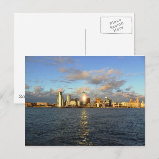 Waterfront, Mersey en Liverpool Briefkaart (Voorkant / Achterkant)