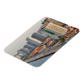 Waterfront met stadsbeeld van Yantai, Shandong Magneet (Linkerzijde)