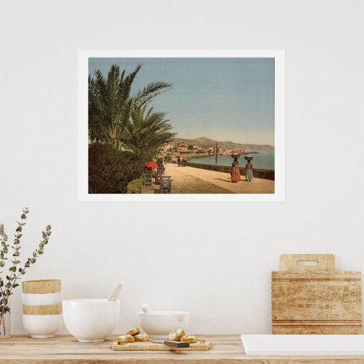 Waterfront Promenade, San Remo, Franse Riveria Poster (Keuken)